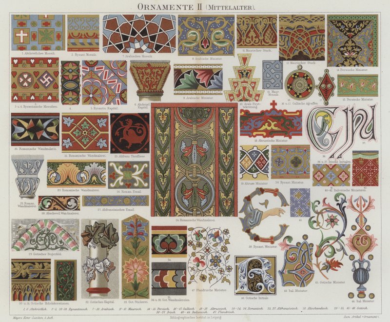 Middelalderlig dekorativ kunst af German School