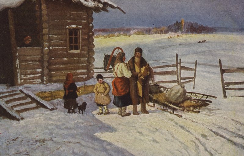 Lvov. Tilbage fra byen, 1800-tallet af Russian School