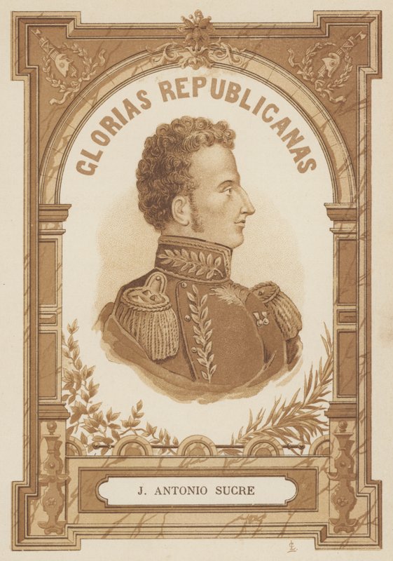 Antonio Jose de Sucre, venezuelansk politisk og militær leder af Spanish School