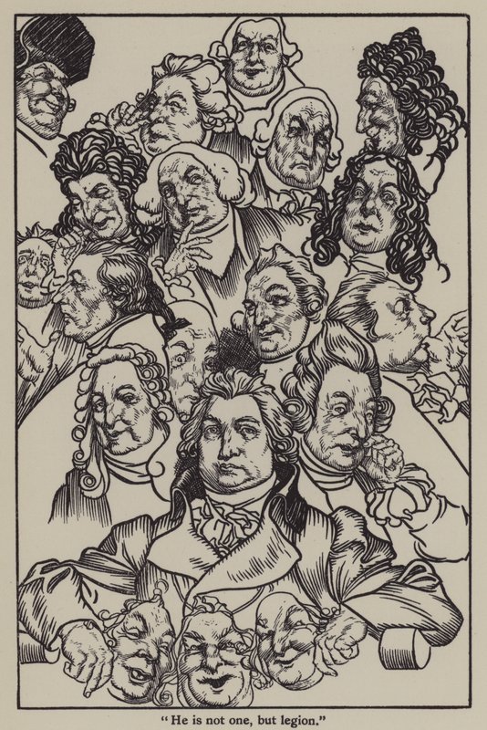 Illustration til The Essays of Elia af Charles Lamb (litho) af A. Garth Jones