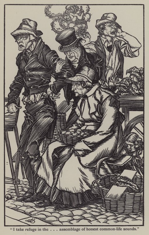 Illustration til The Essays of Elia af Charles Lamb (litho) af A. Garth Jones