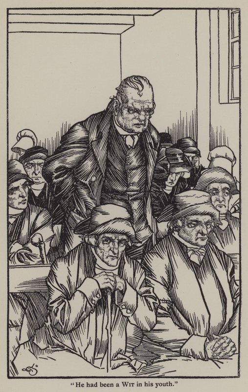 Illustration til The Essays of Elia af Charles Lamb (litho) af A. Garth Jones