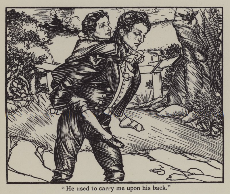 Illustration til The Essays of Elia af Charles Lamb (litho) af A. Garth Jones