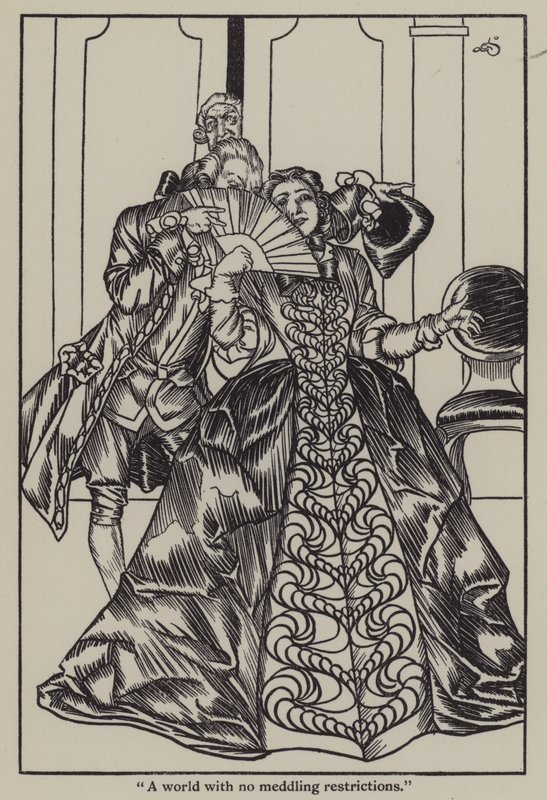 Illustration til The Essays of Elia af Charles Lamb (litho) af A. Garth Jones
