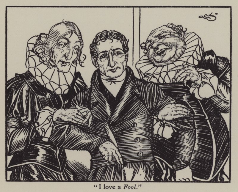Illustration til The Essays of Elia af Charles Lamb (litho) af A. Garth Jones