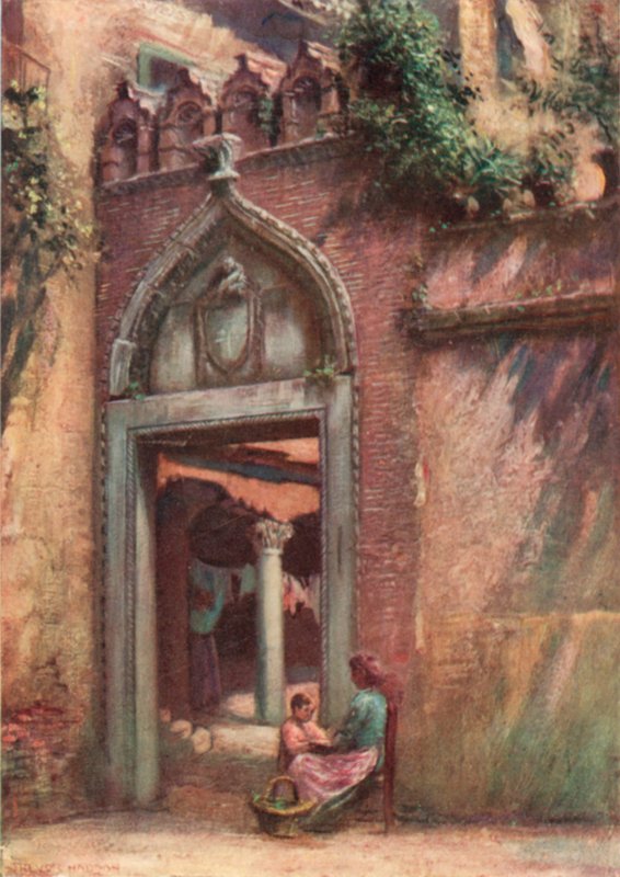 Indgang til Cortile of the Ca" Amadi af A. Trevor Haddon
