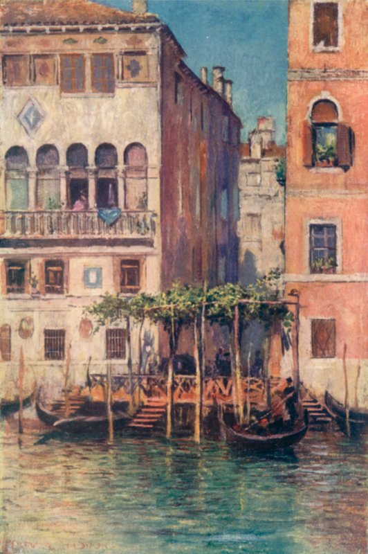 Palazzo Sicher og Traghetto Della Madonnetta af A. Trevor Haddon
