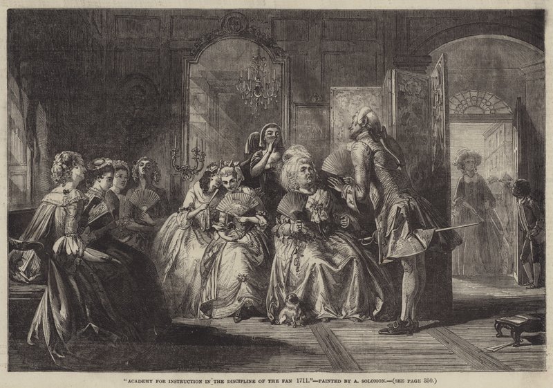 Academy for Instruction in the Discipline of the Fan, 1711 af Abraham Solomon