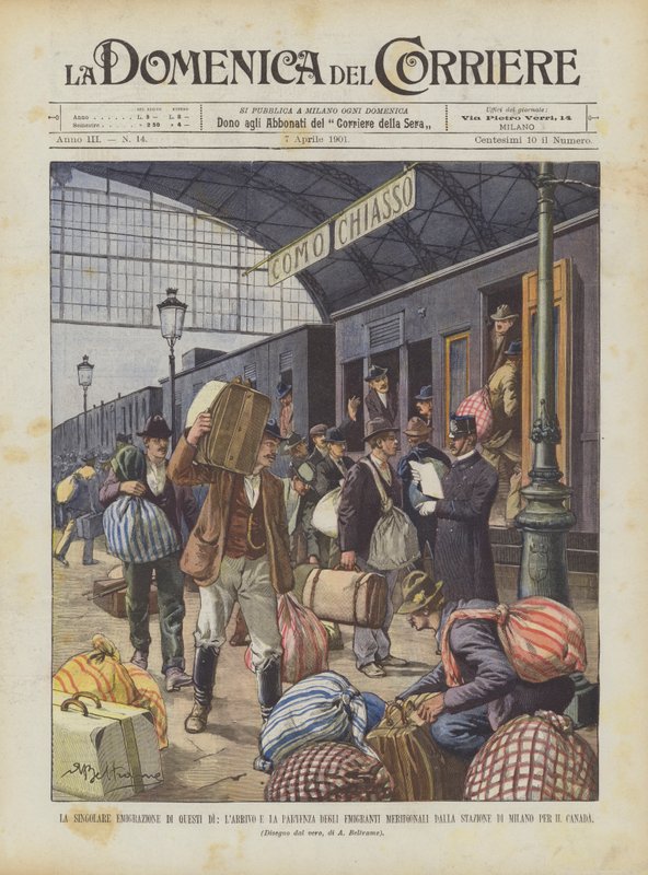 Singular Emigration Af Disse Af, Ankomst og Afgang af Sydlige Emigranter Fra? af Achille Beltrame