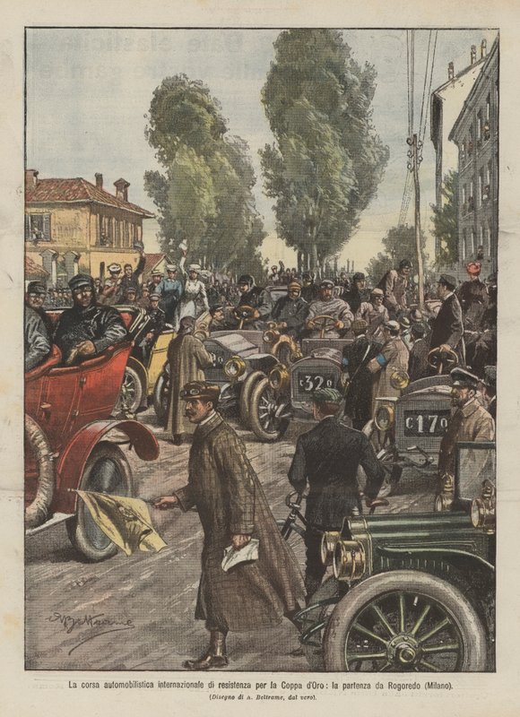 Internationalt langdistanceløb for Coppa dOro med start i Rogoredo (Milano) af Achille Beltrame