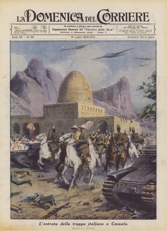 De italienske troppers indtog i Cassala af Achille Beltrame