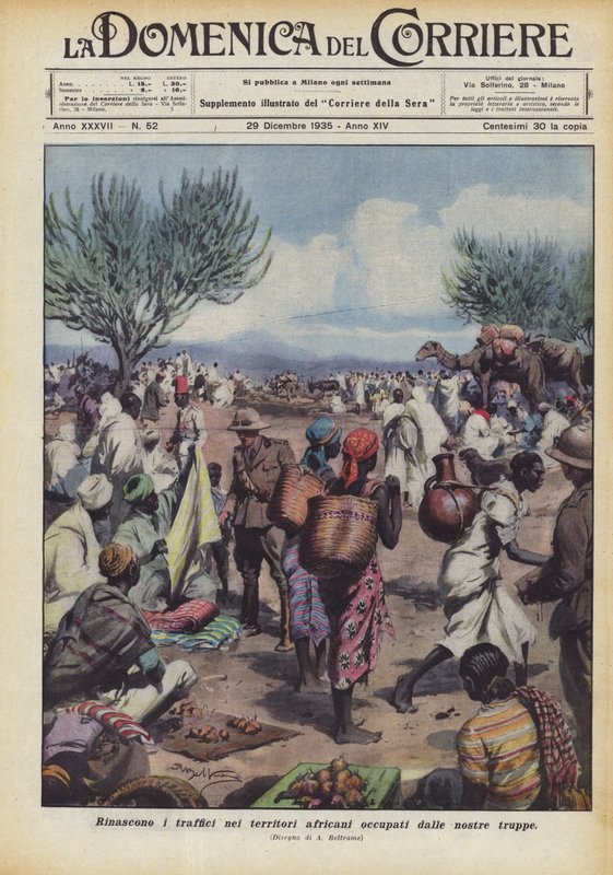 Handelen genoplives i de afrikanske områder, der er besat af vores tropper af Achille Beltrame