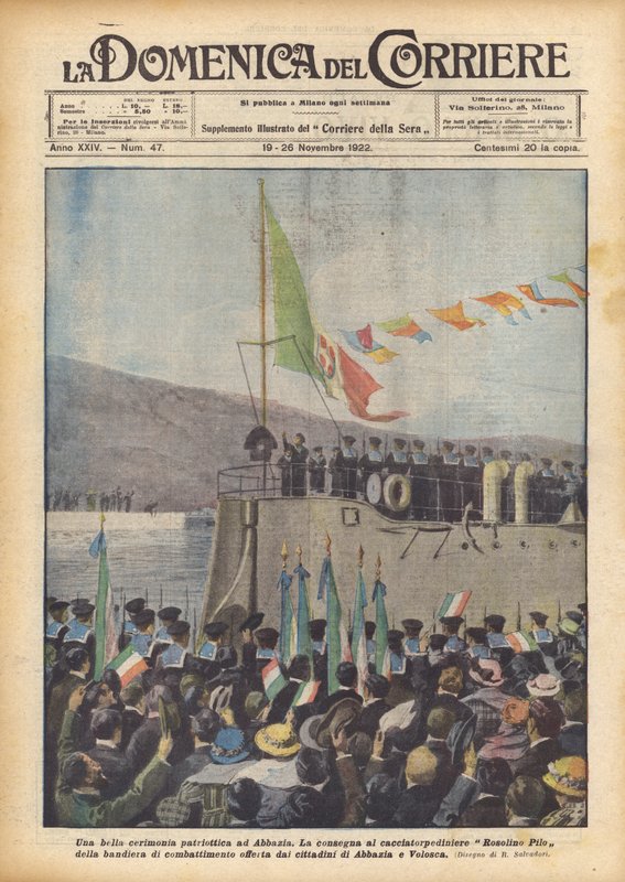 En smuk patriotisk ceremoni i Opatija af Achille Beltrame