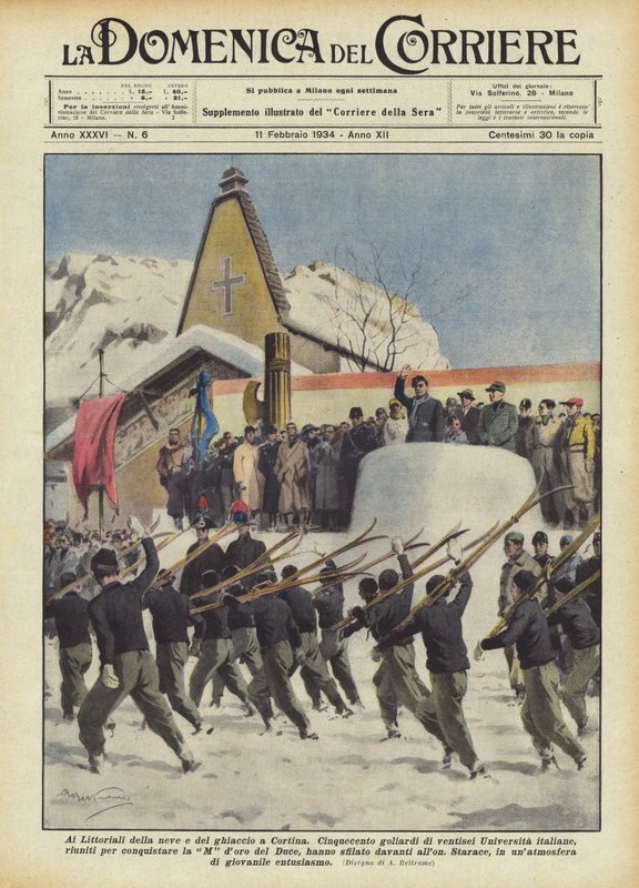 Ved Littoriali af sne og is i Cortina af Achille Beltrame