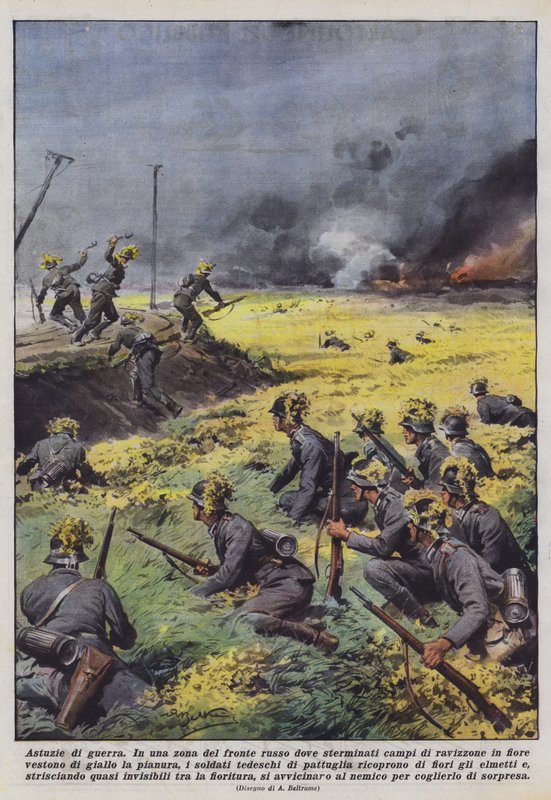 Krigstricks af Achille Beltrame