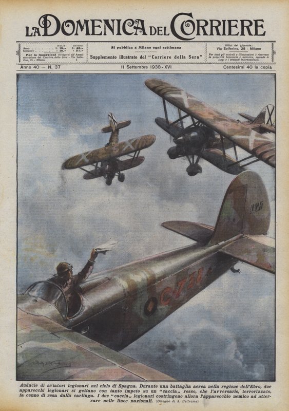 Dristighed af legionære flyvere på Spaniens himmel af Achille Beltrame
