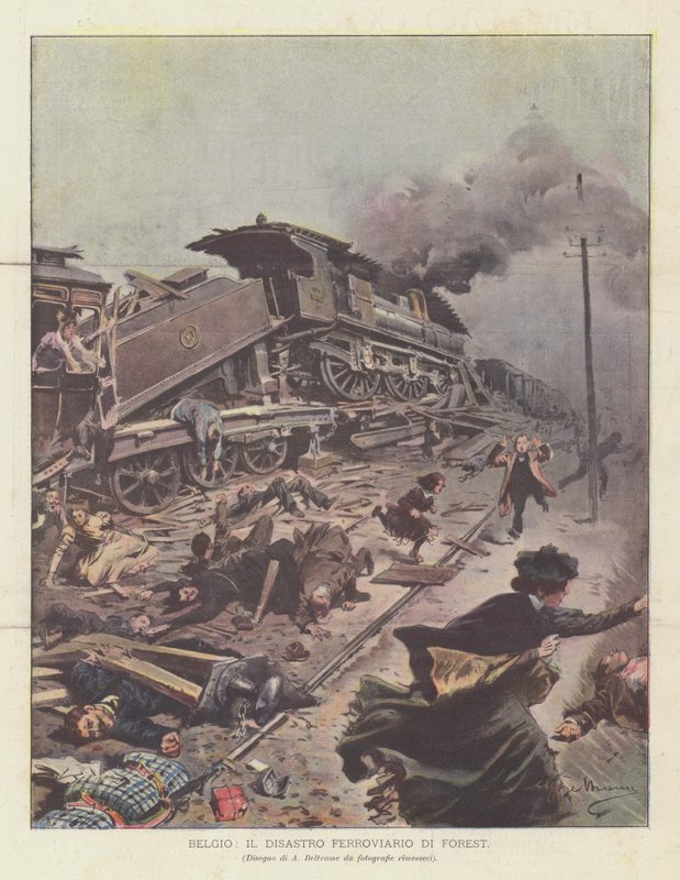 Belgien, skovbanekatastrofen af Achille Beltrame