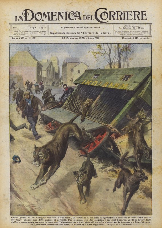 Stort spil i en fransk landsby af Achille Beltrame