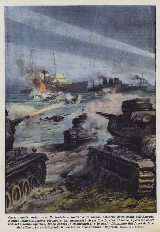 Tanks mod skibe af Achille Beltrame