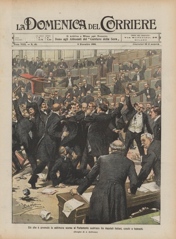 Hvad der skete i sidste uge i det østrigske parlament mellem italienske, tjekkiske og tyske parlamentsmedlemmer af Achille Beltrame