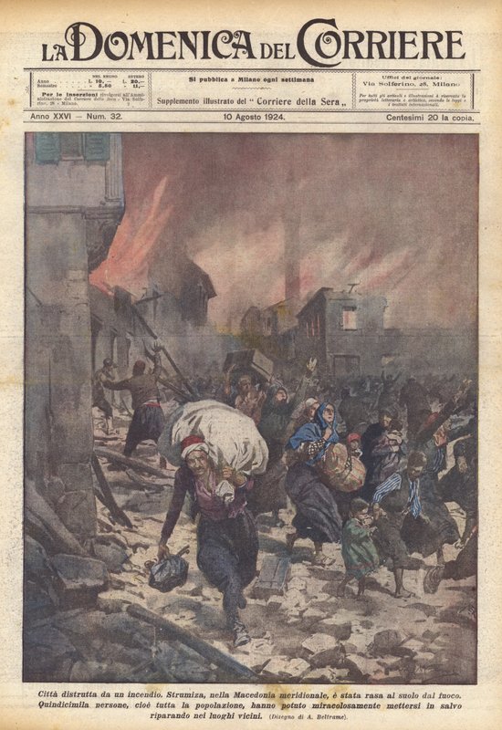 By ødelagt af brand af Achille Beltrame