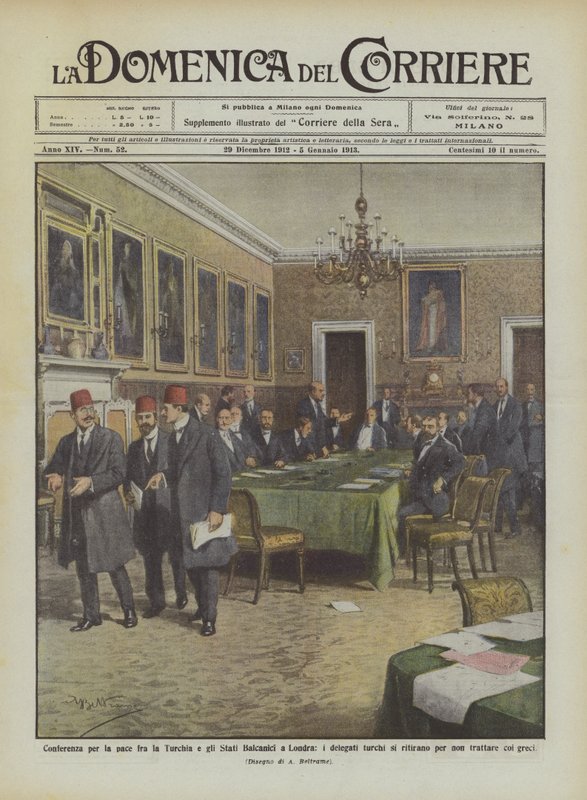 Fredskonference mellem Tyrkiet og Balkanstaterne i London, de tyrkiske delegerede? af Achille Beltrame