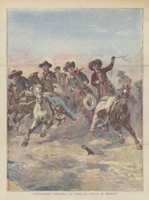 Påskekostumer, Race To The Rooster, Mexico af Achille Beltrame