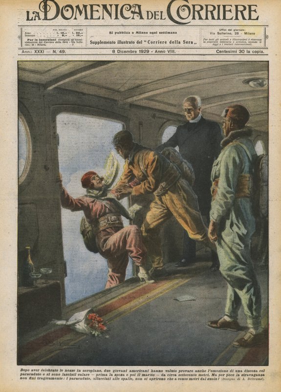 Efter at have fejret deres bryllup på et fly, havde to unge amerikanere lyst til at prøve det også? af Achille Beltrame