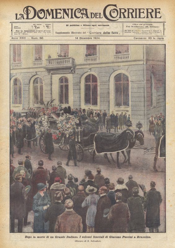 Efter en stor italiensk italieners død af Achille Beltrame