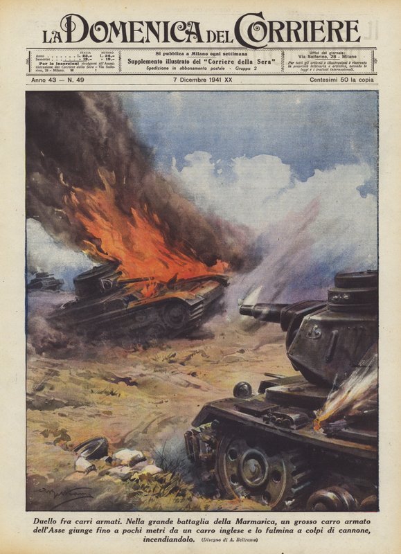 Duel mellem tanke af Achille Beltrame