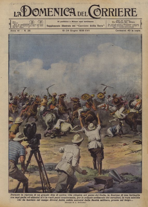 Mens du optager en fantastisk film om det gamle etiopiske liv i Gallas land, fiktion? af Achille Beltrame