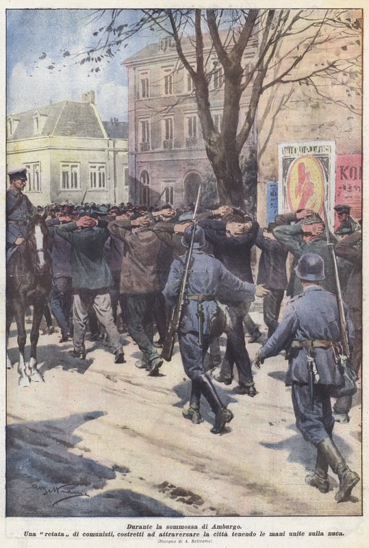 Under optøjet i Hamborg af Achille Beltrame