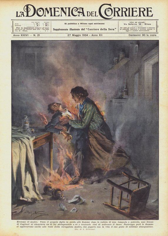 En mors heltemod af Achille Beltrame