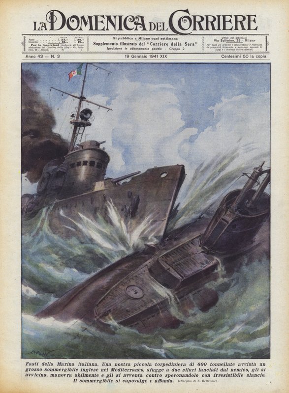 Italiensk søfartshistorie af Achille Beltrame