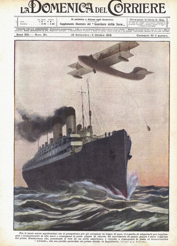 Blandt de mange nye anvendelsesmuligheder for fly i fredstid? af Achille Beltrame