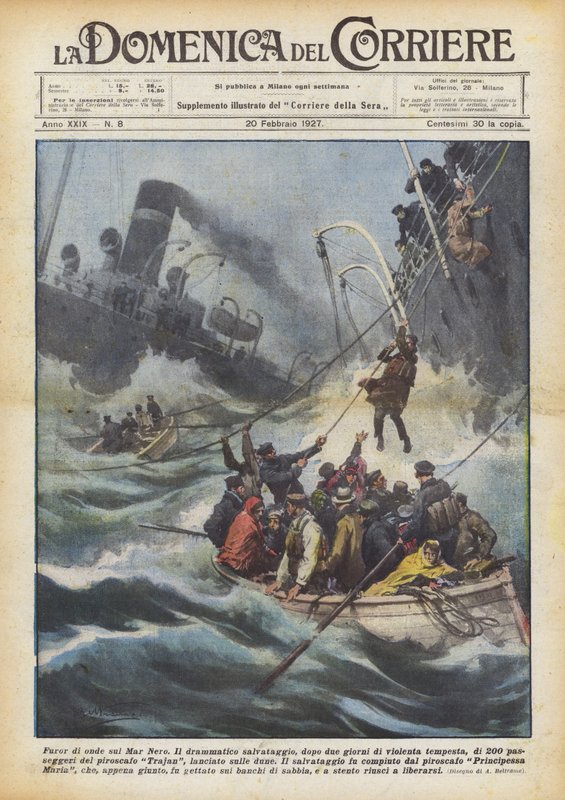 Rasende bølger på Sortehavet af Achille Beltrame
