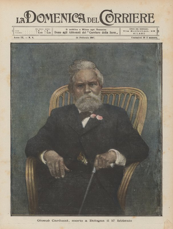 Giosue Carducci, der døde i Bologna den 15. februar af Achille Beltrame