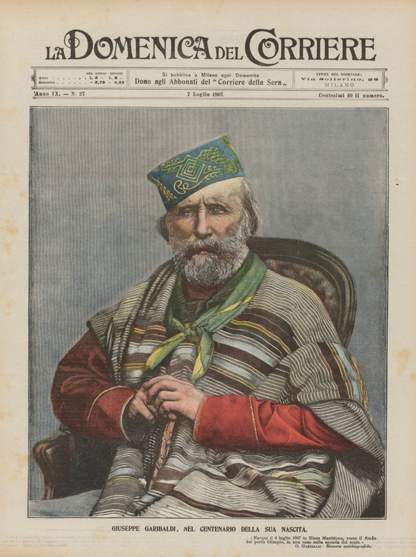 Giuseppe Garibaldi, i anledning af 100-årsdagen for hans fødsel af Achille Beltrame