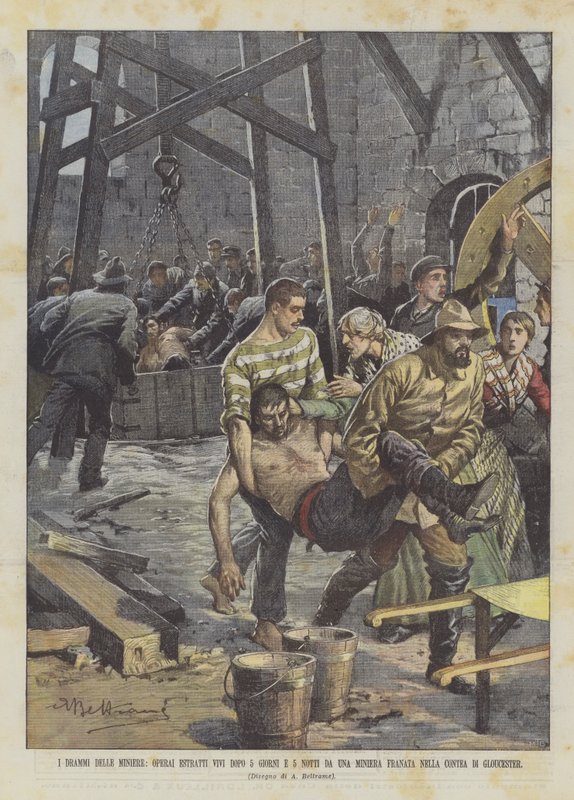 Minernes dramaer, arbejdere udvundet i live efter 5 dage og 5 nætter fra en mine kollapsede i? af Achille Beltrame