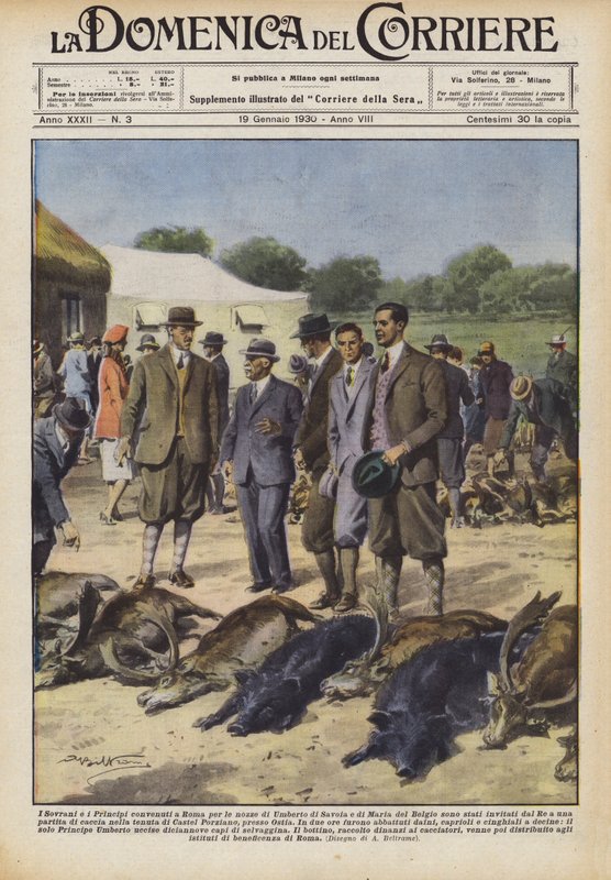 Suverænerne og prinserne samledes i Rom til brylluppet mellem Umberto af Savoyen og Maria af Belgien? af Achille Beltrame
