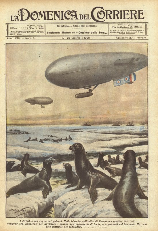 Luftskibene i isens rige af Achille Beltrame