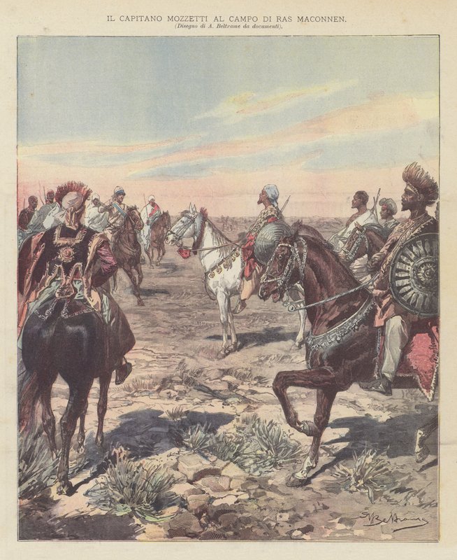 Kaptajn Mozzetti ved Ras Maconnen-lejren af Achille Beltrame