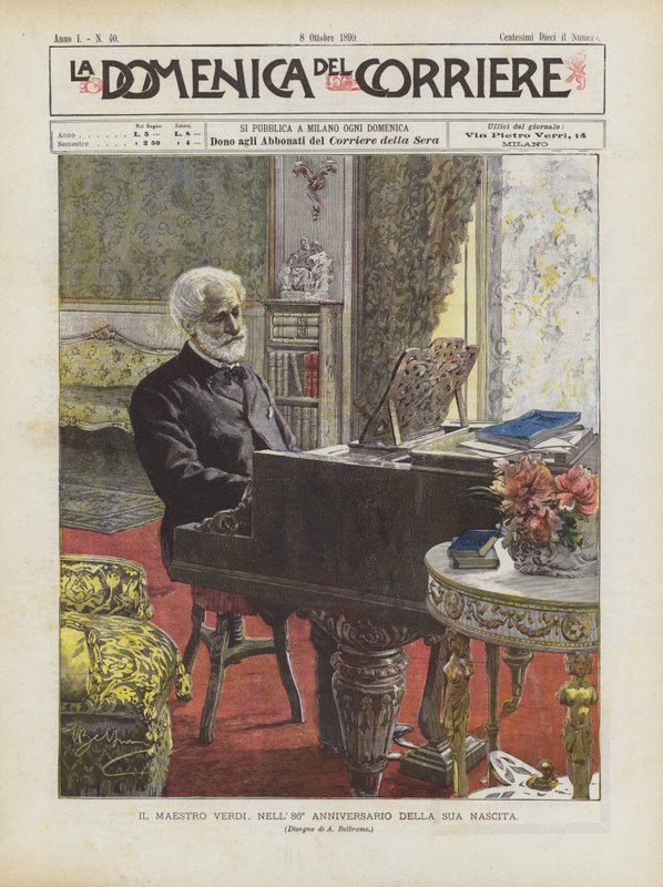 Maestro Verdi, på 86-årsdagen for hans fødsel af Achille Beltrame