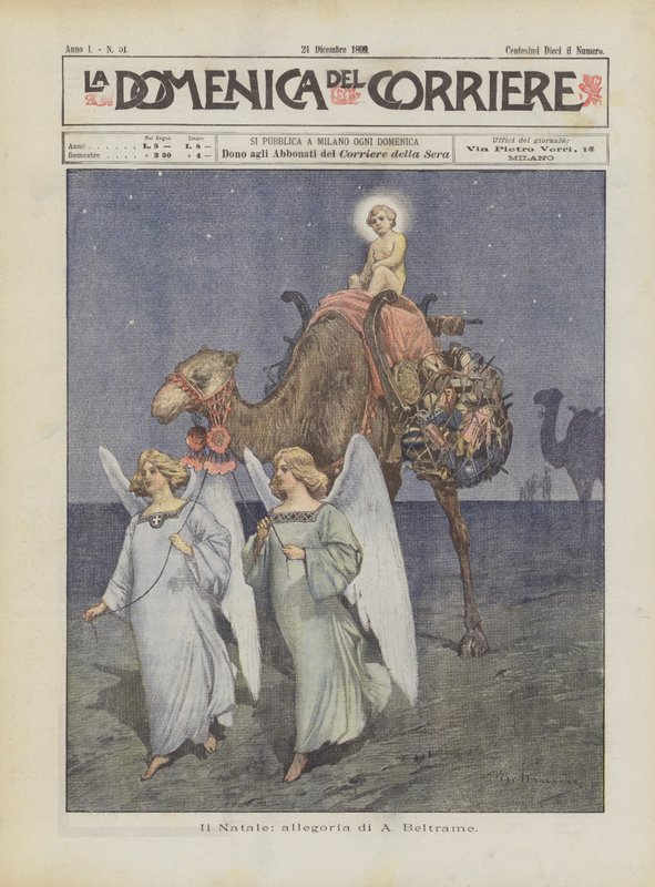 Jul, allegori af A Beltrame af Achille Beltrame