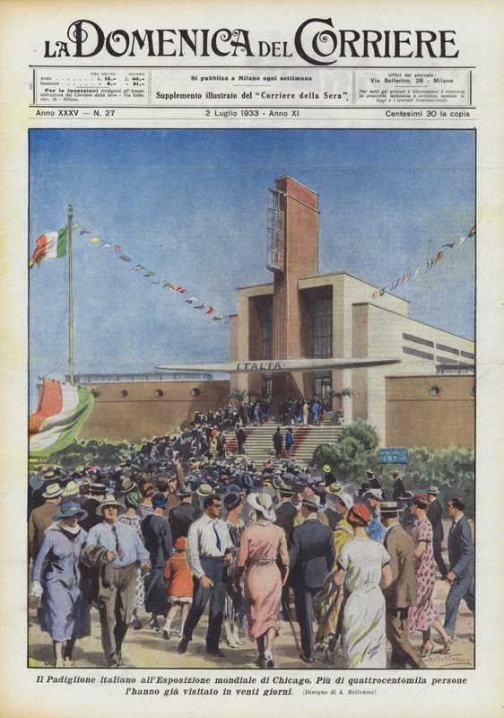 Den italienske pavillon på verdensudstillingen i Chicago af Achille Beltrame