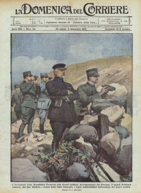 Den franske republiks præsident på den italienske front af Achille Beltrame