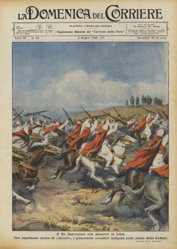 Kongekejseren ved manøvrer i Libyen af Achille Beltrame