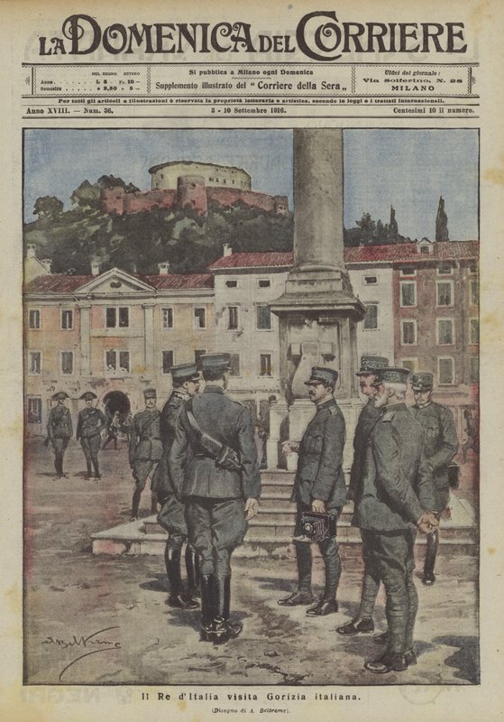 Kongen af ​​Italien besøger italienske Gorizia af Achille Beltrame