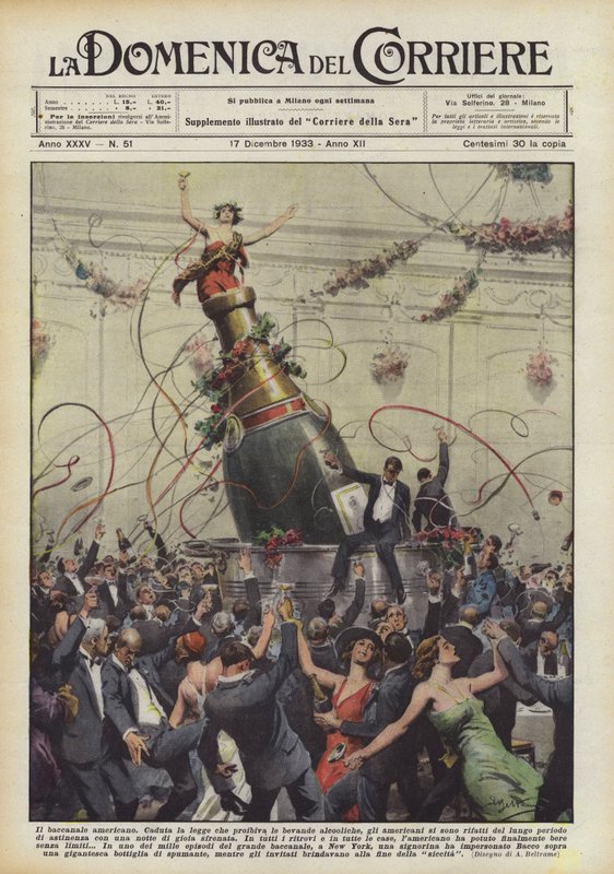 Den amerikanske bacchanal af Achille Beltrame