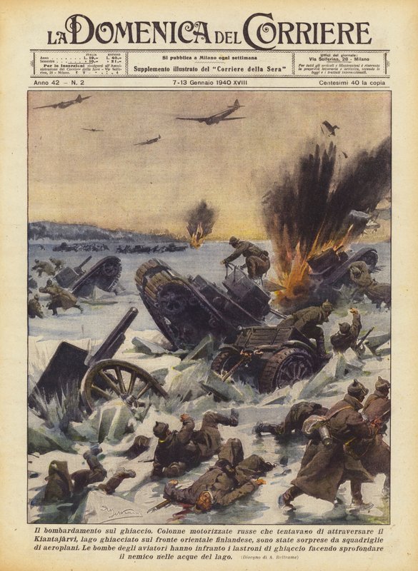 Bombningen på isen af Achille Beltrame